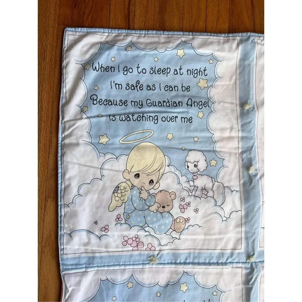 Vintage Precious Moments Crib Blanket